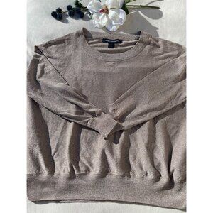 French Connection Womens Metallic Shimmer Pullover Sweater M Corpcore Y2K Preppy